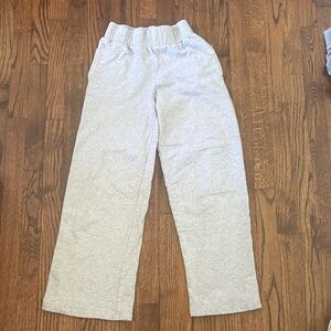 Gray Elastic Waist Pants